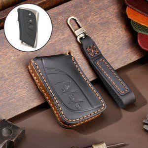 Lexus Leather Key Fob Cover Case Black 3B#826